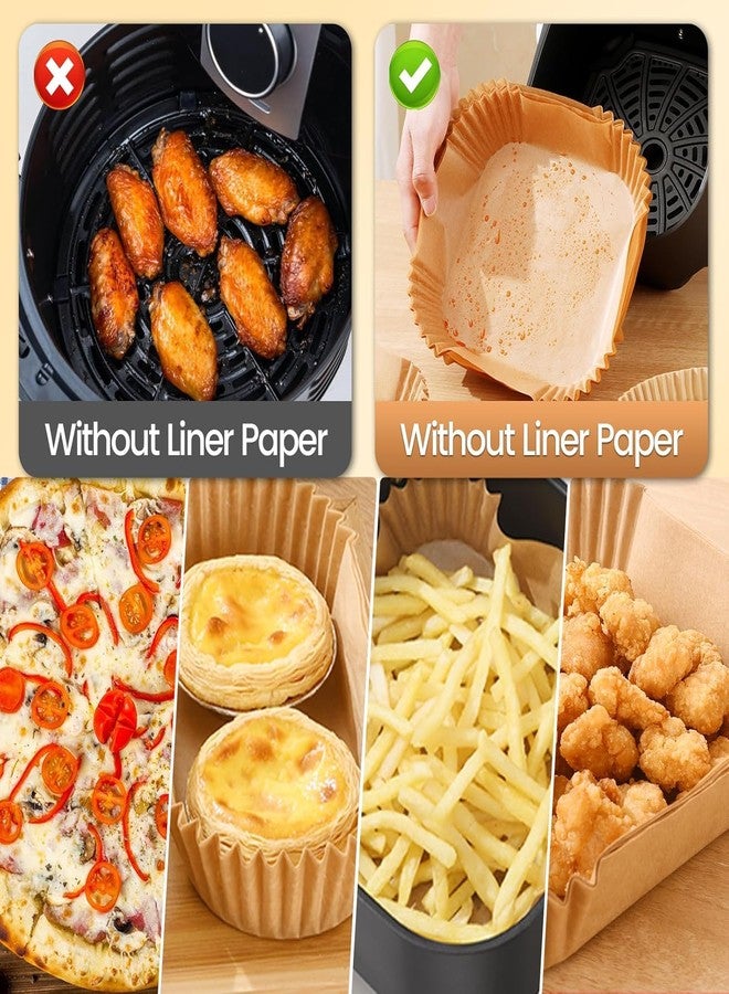 N2K2 ENTERPRISE Air Fryer Paper Liners 8 Inch 100 Pcs Disposable Non-Stick Parchment Paper for Air Fryer, Microwave, Oven Food-Grade Oil-Proof Baking Paper for Cooking, Frying (100 Pcs, 8 Inch) - Image 4